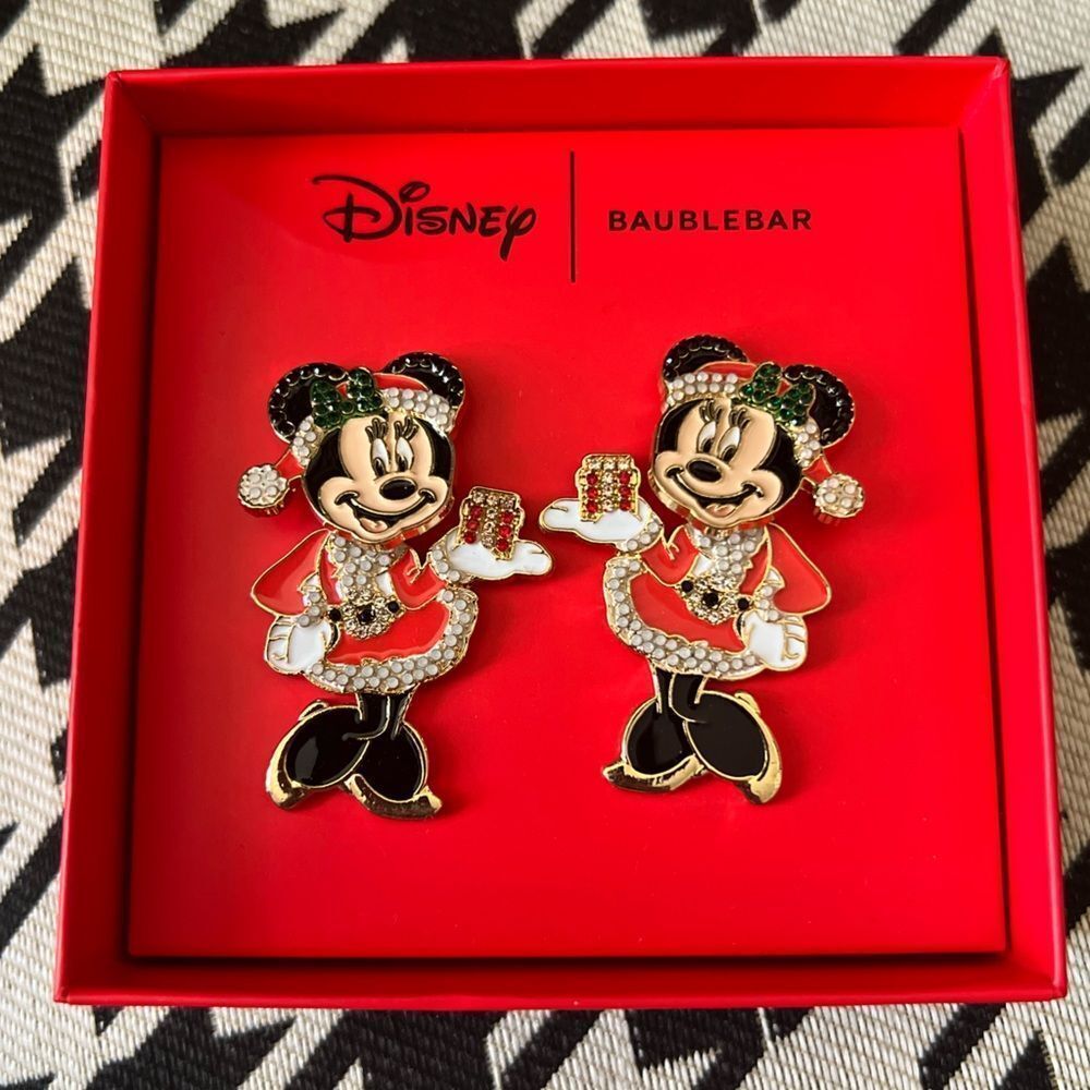Disney x Baublebar‎ Hanging Minnie Santa Earrings
